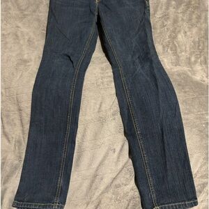 Mossimo Supply Company 11 Long Slim skinny straight leg mid rise jeans.